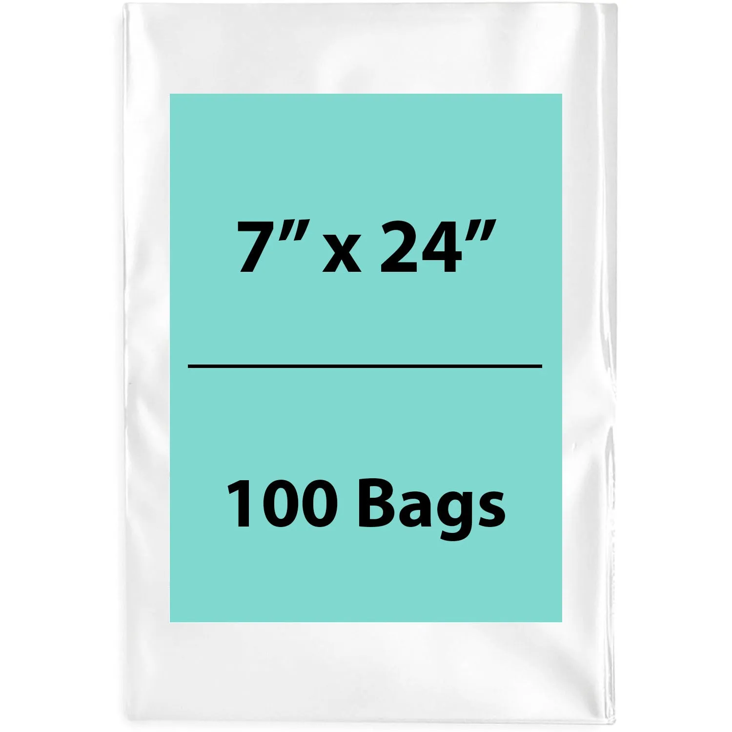 7X24 inches Clear Flat Poly Bags 4Mil Open Top (LDPE)