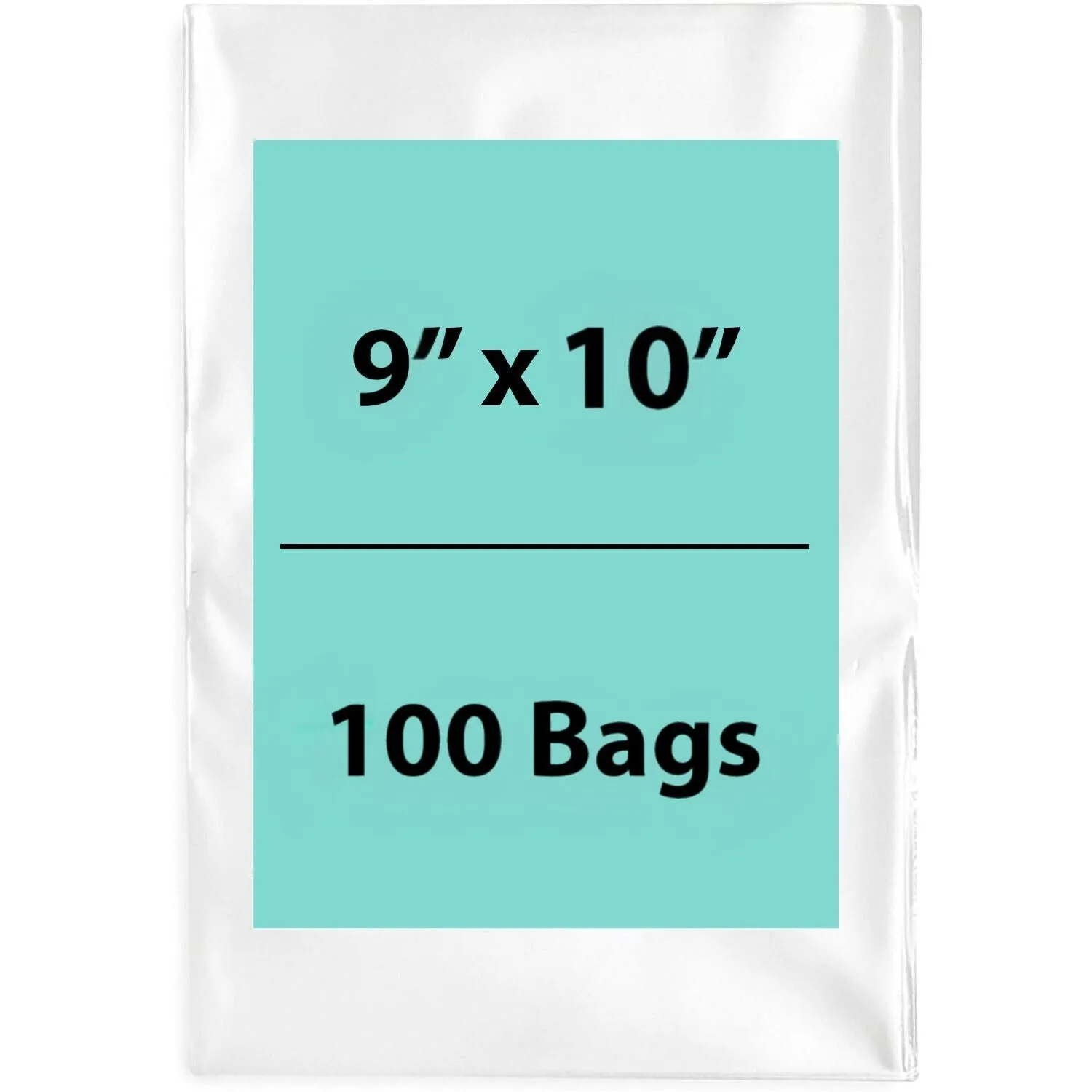 9X10 inches Clear Flat Poly Bags 2Mil Open Top (LDPE)
