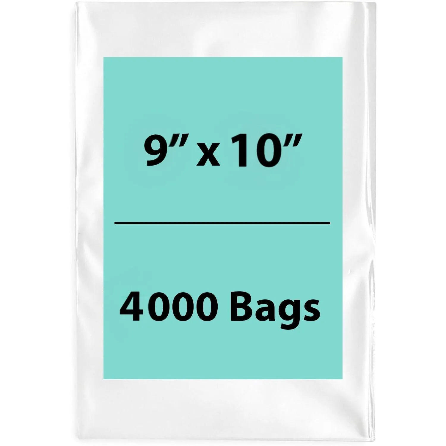 9X10 inches Clear Flat Poly Bags 2Mil Open Top (LDPE)