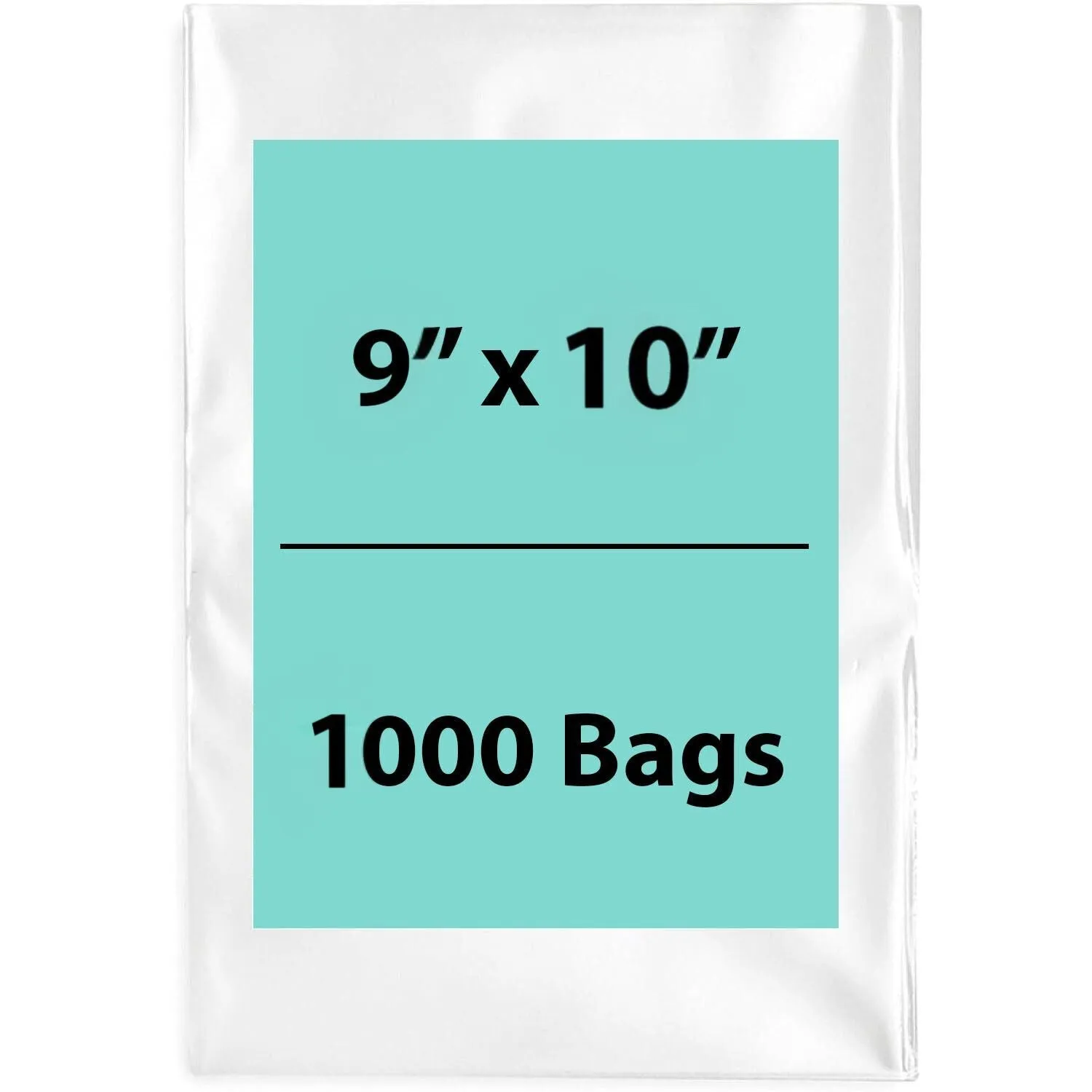 9X10 inches Clear Flat Poly Bags 2Mil Open Top (LDPE)
