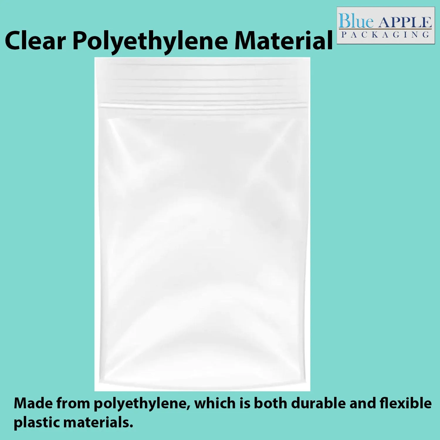 9X12 inches Reclosable Single Line Zipper Poly Bags 2 Mil (LDPE)
