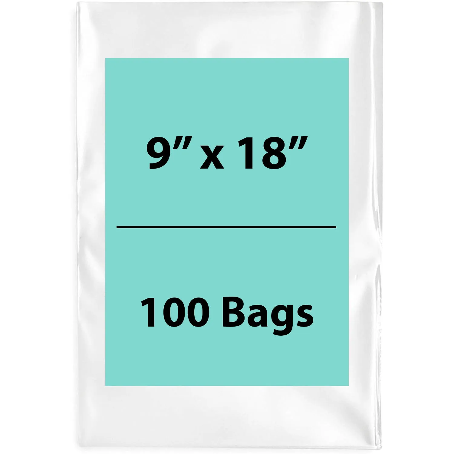 9X18 inches Clear Flat Poly Bags 2Mil Open Top (LDPE)