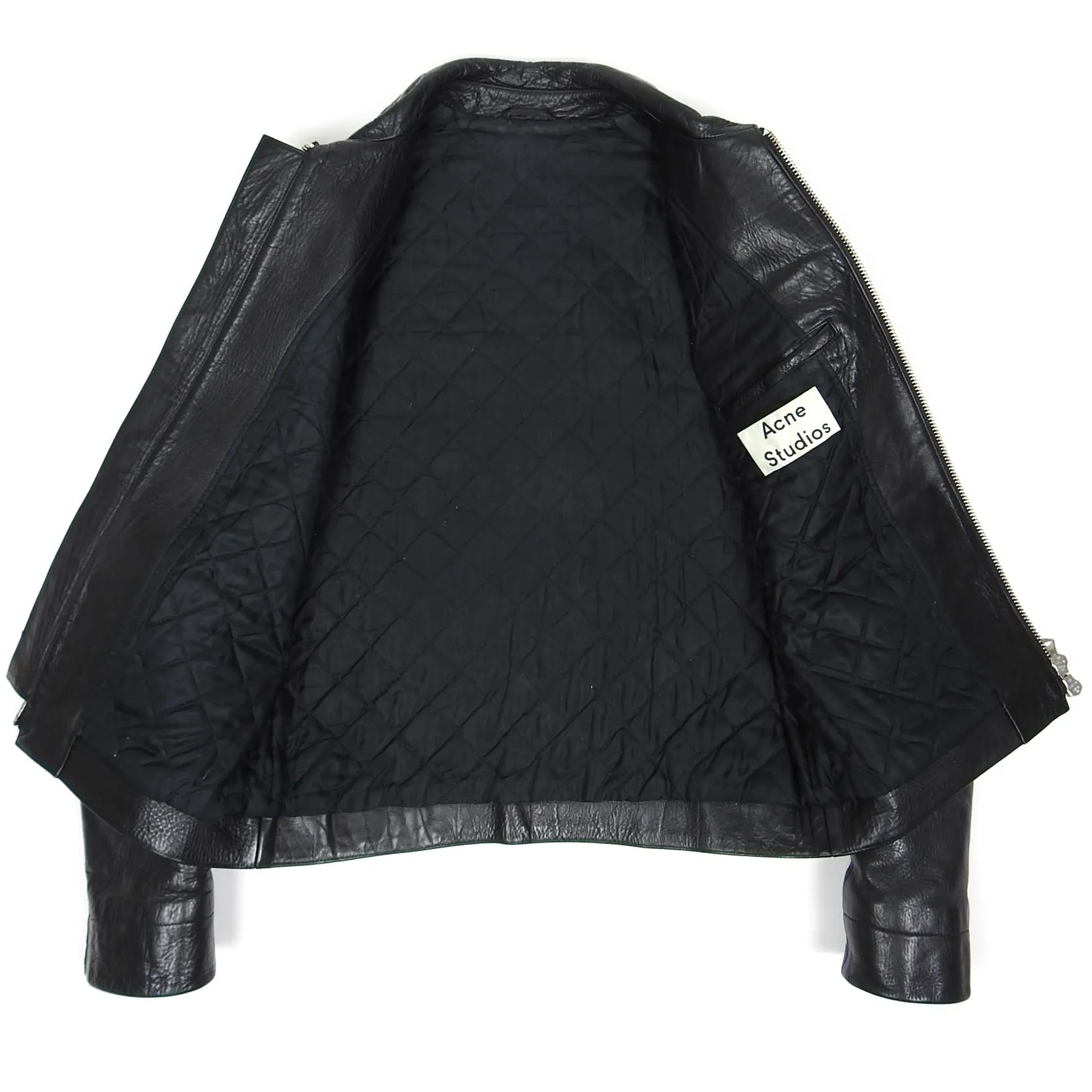 Acne Studios August Leather Jacket Size 46