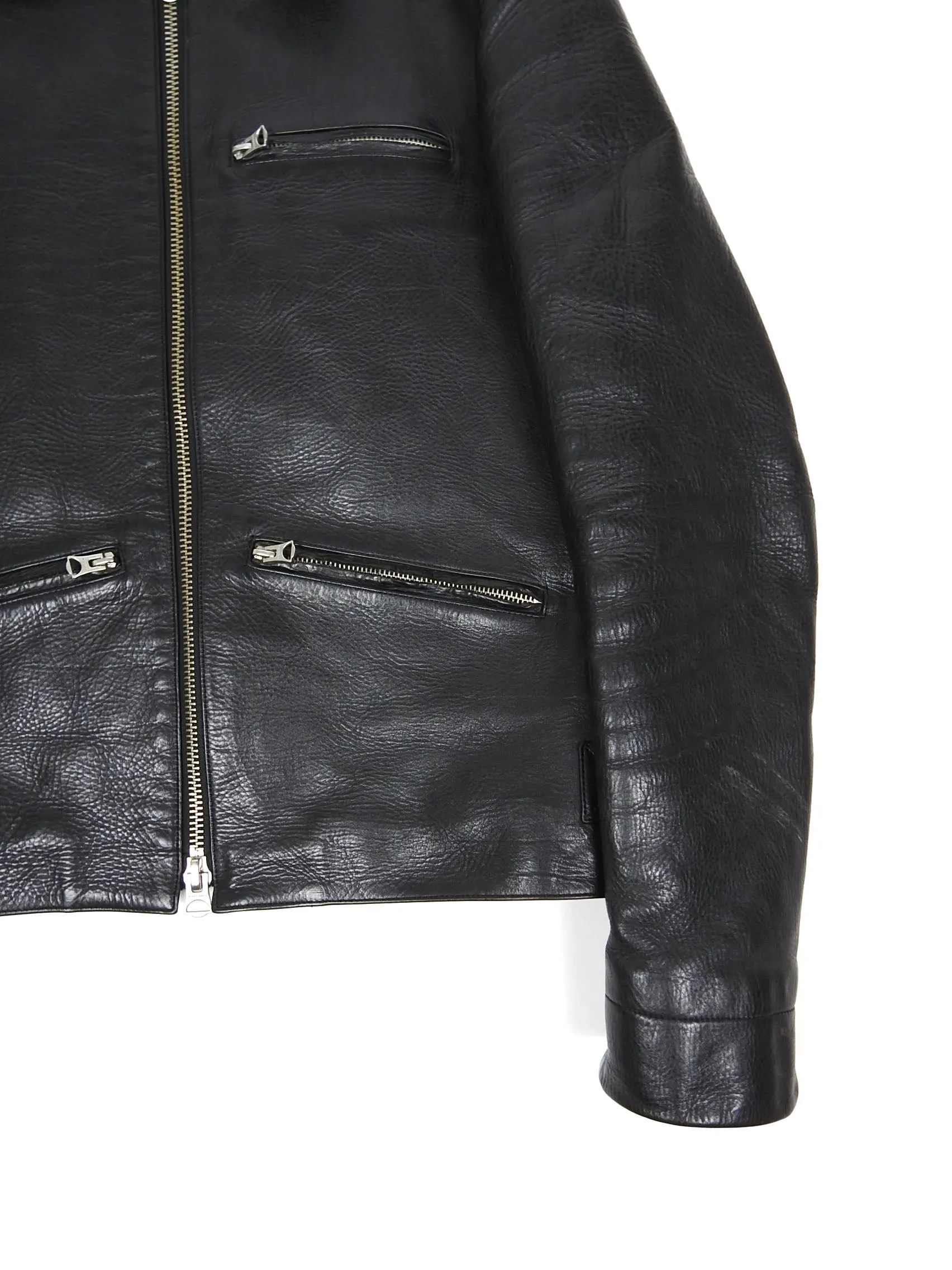 Acne Studios August Leather Jacket Size 46
