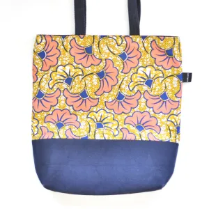 African Wax Print Batik Tote Bag by Bahaari