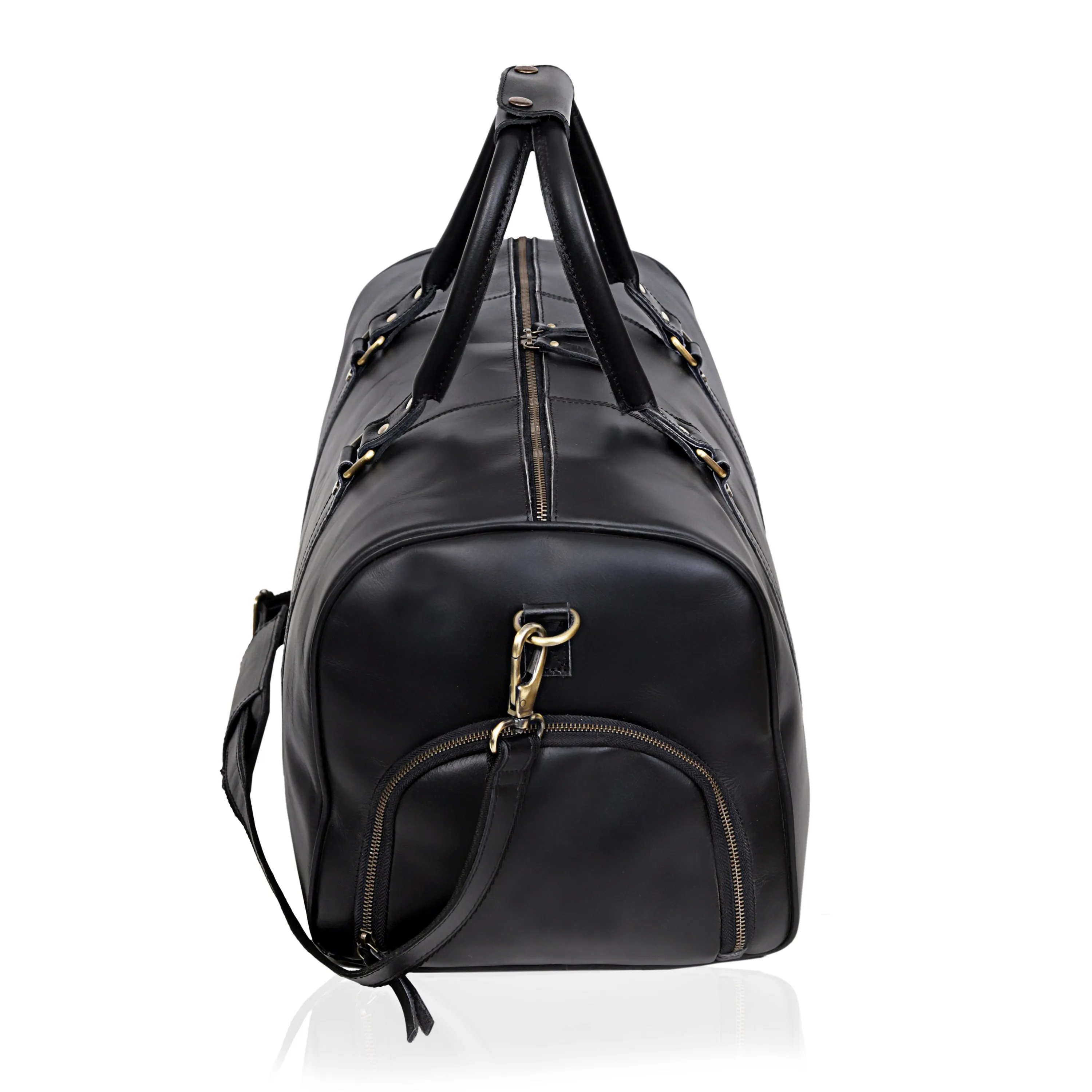 ALEXANDER LEATHER DUFFEL BAG FOR MEN