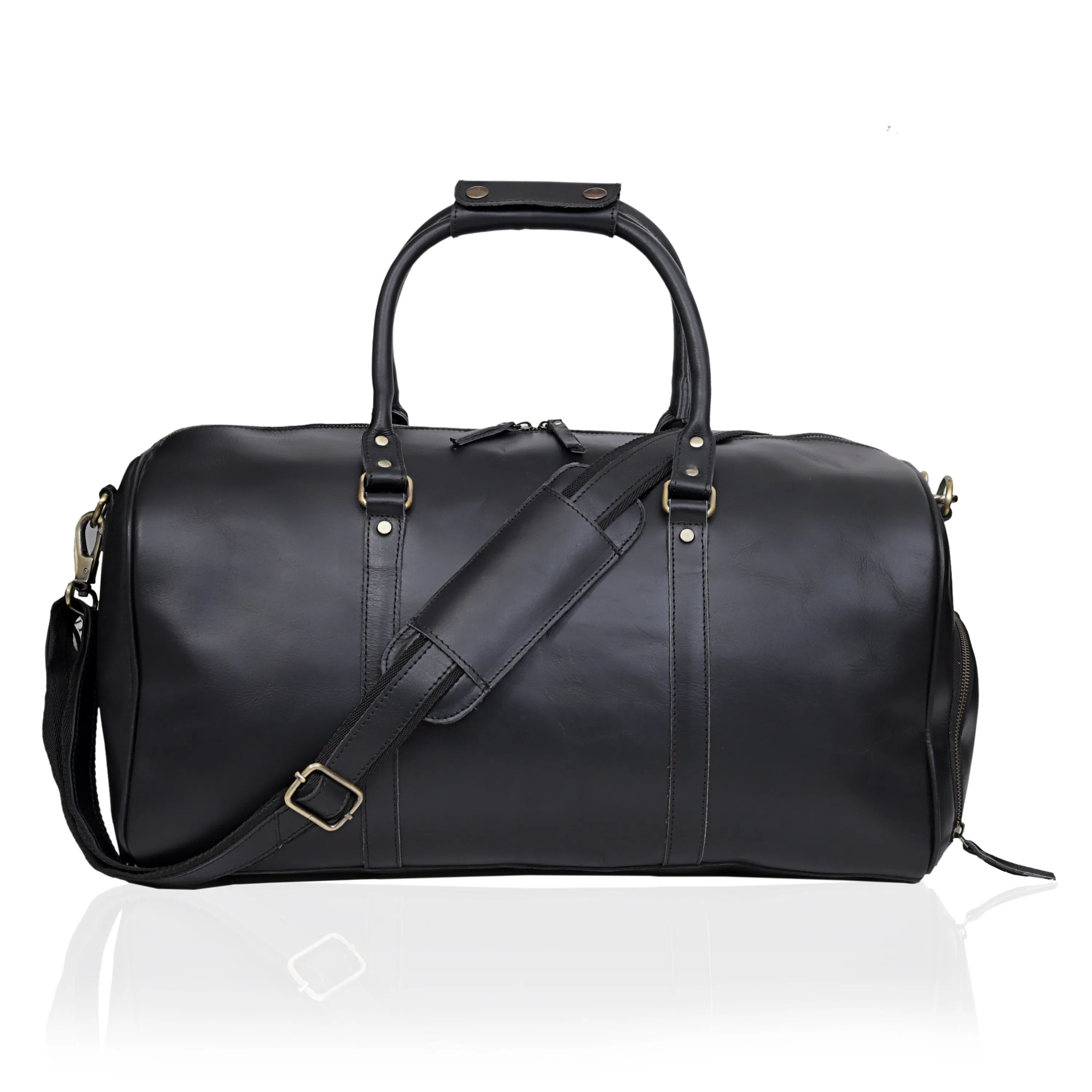 ALEXANDER LEATHER DUFFEL BAG FOR MEN