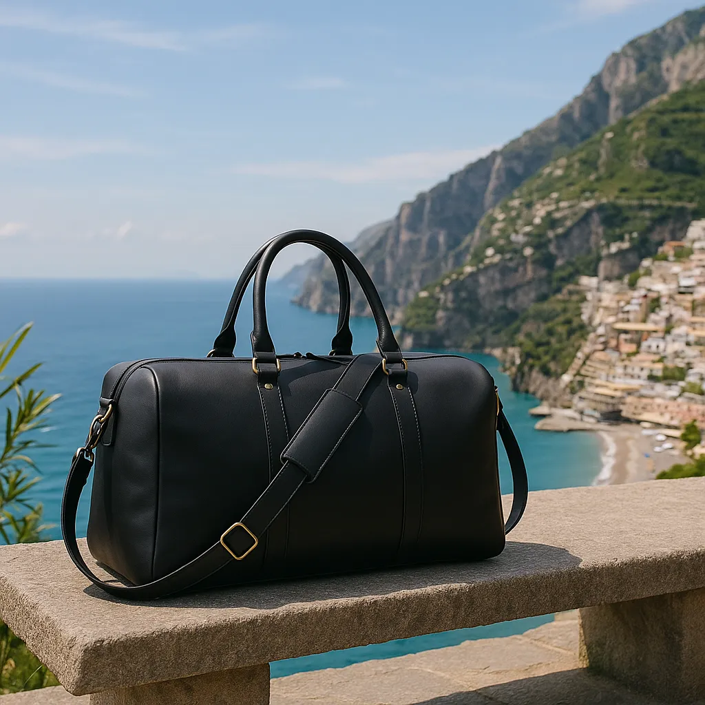 ALEXANDER LEATHER DUFFEL BAG FOR MEN