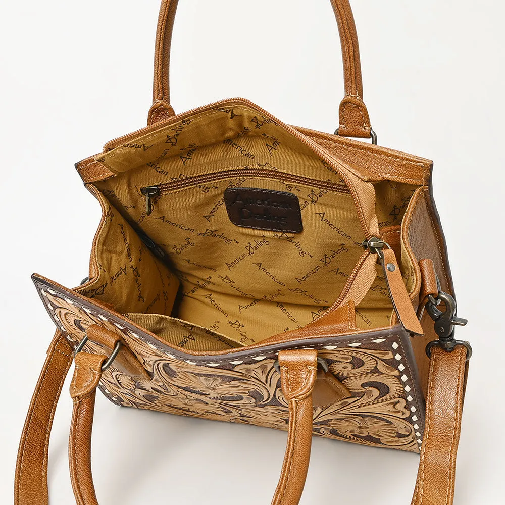 American Darling ADBG1453 Cross Body Hand Tooled Genuine Leather women bag western handbag purse