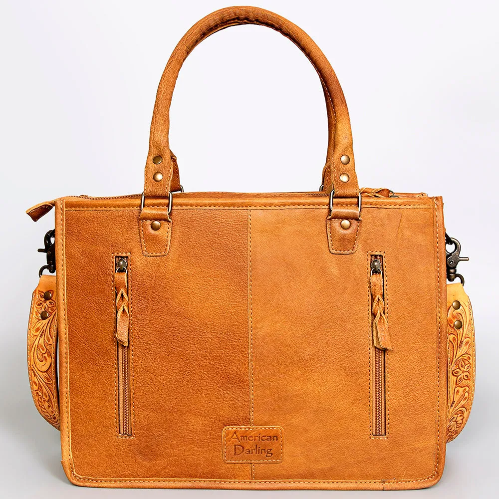 American Darling ADBG582 Tote Hand Tooled Saddle Blanket Genuine Leather Women Bag Western Handbag Purse