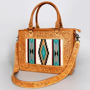 American Darling ADBG582 Tote Hand Tooled Saddle Blanket Genuine Leather Women Bag Western Handbag Purse
