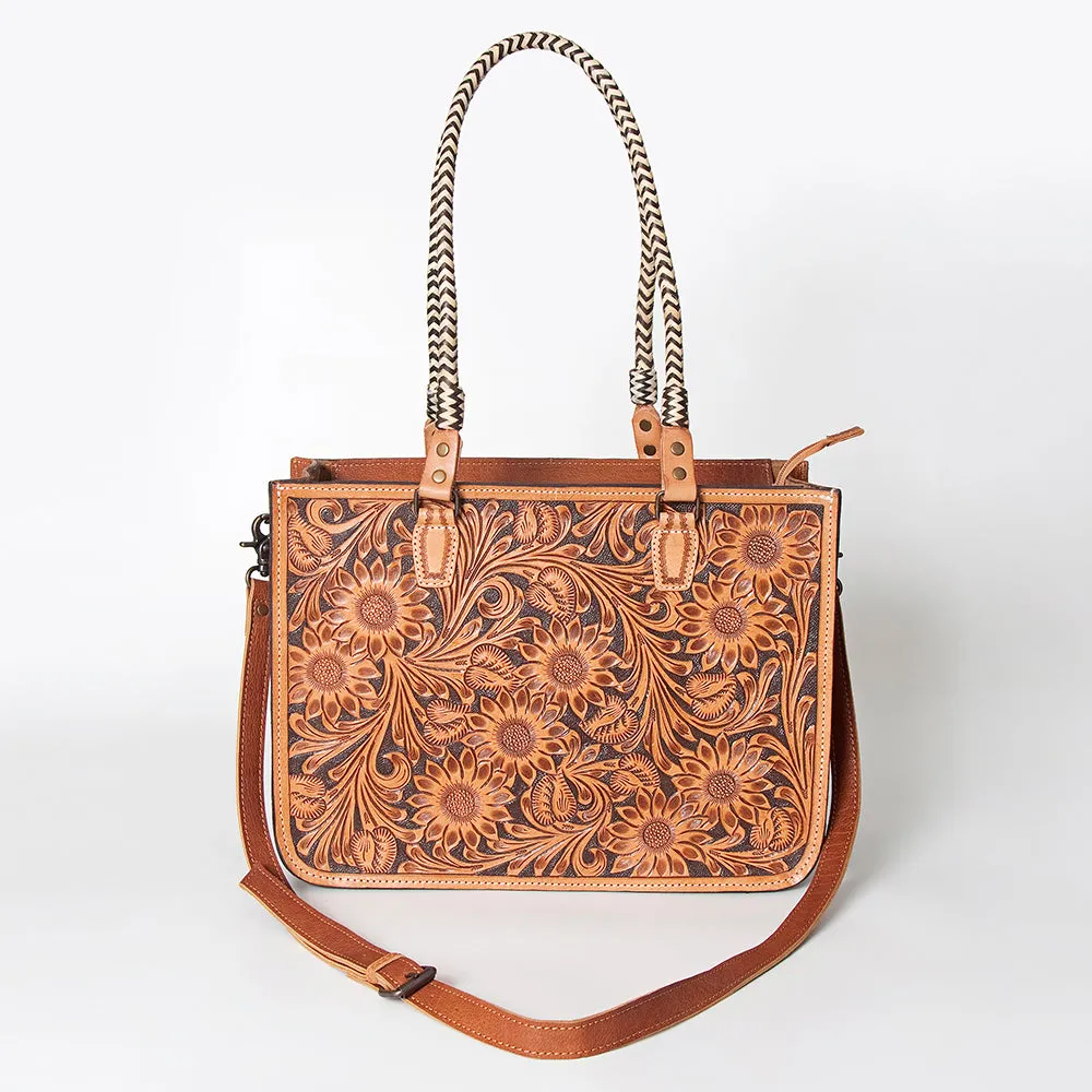American Darling ADBG771 Tote Hand Tooled Genuine Leather Women Bag Western Handbag Purse