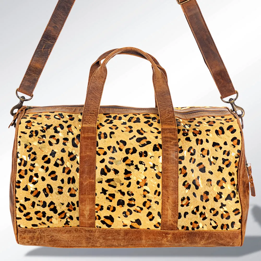 American Darling ADBGS174CHEGO Duffel Hair On Genuine Leather Women Bag Western Handbag Purse