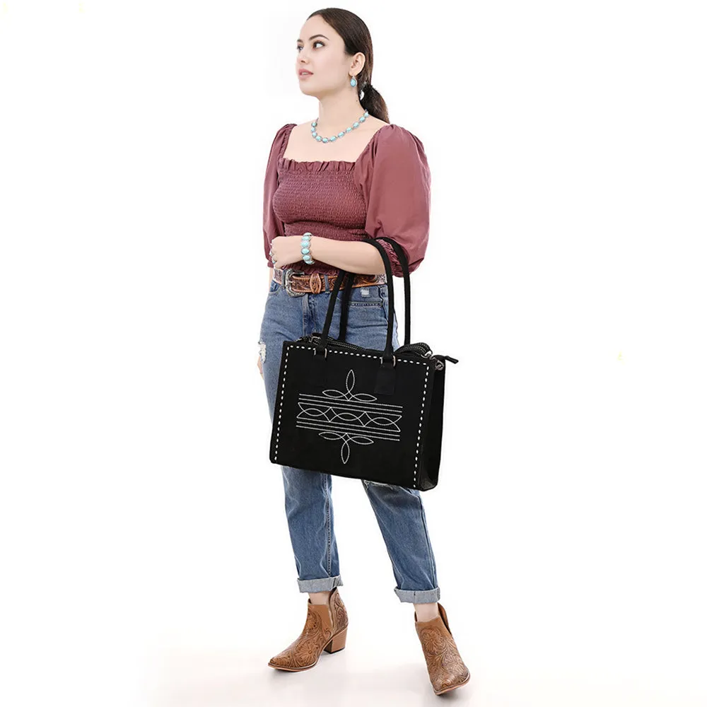 American Darling Tote Genuine Suede Leather Women Bag Western Handbag Purse