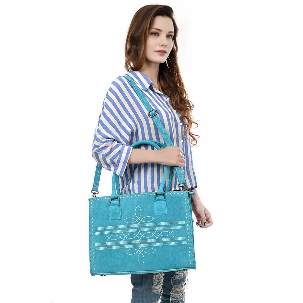 American Darling Tote Genuine Suede Leather Women Bag Western Handbag Purse