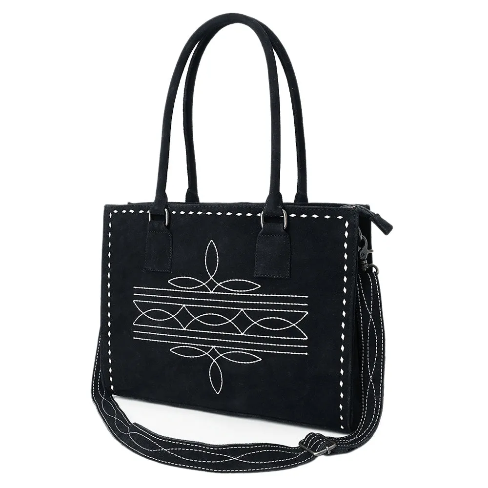 American Darling Tote Genuine Suede Leather Women Bag Western Handbag Purse