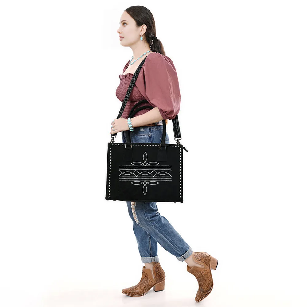 American Darling Tote Genuine Suede Leather Women Bag Western Handbag Purse