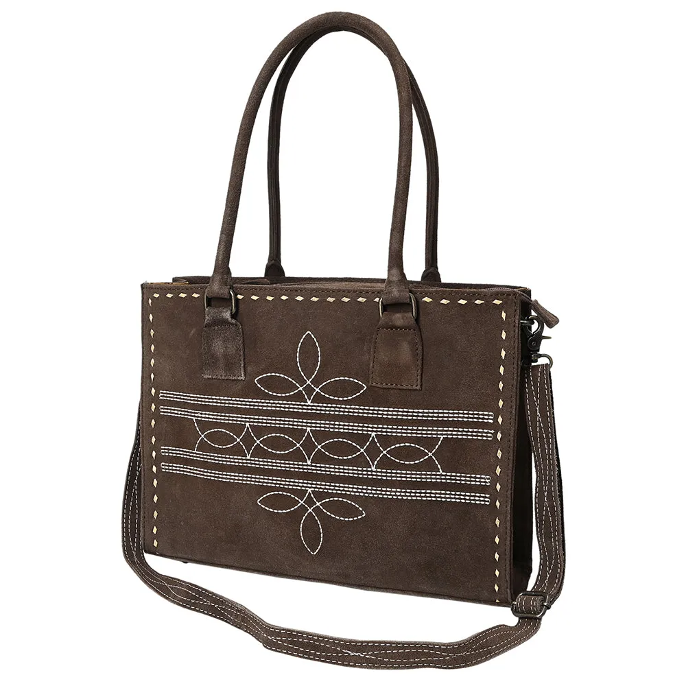 American Darling Tote Genuine Suede Leather Women Bag Western Handbag Purse
