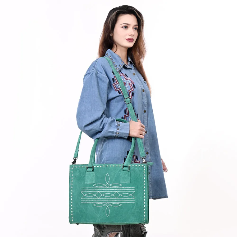 American Darling Tote Genuine Suede Leather Women Bag Western Handbag Purse