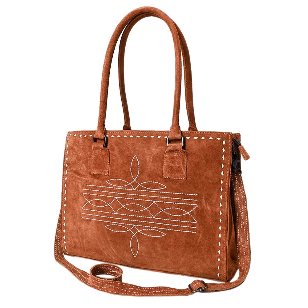 American Darling Tote Genuine Suede Leather Women Bag Western Handbag Purse