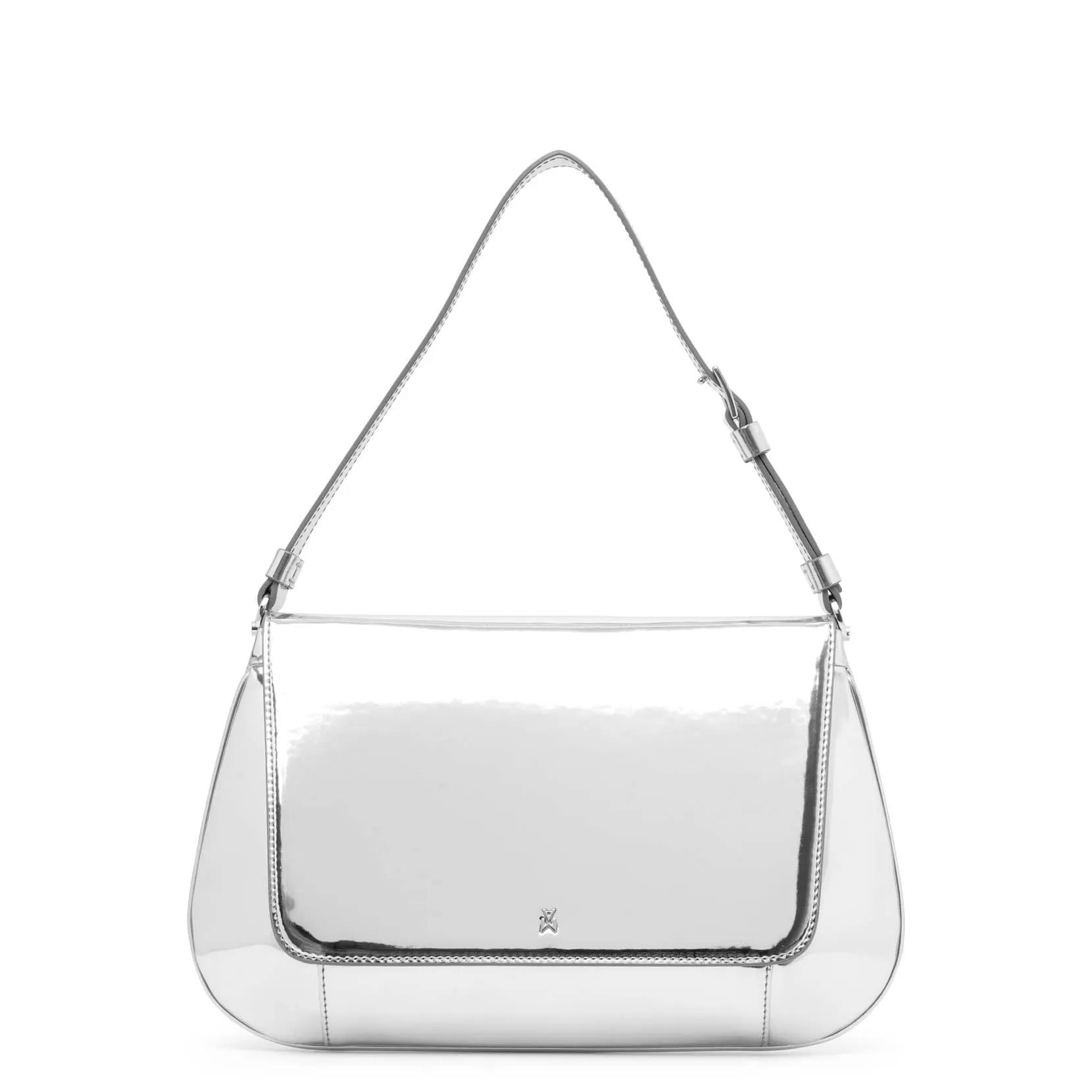 Ami silver mirror shoulder bag