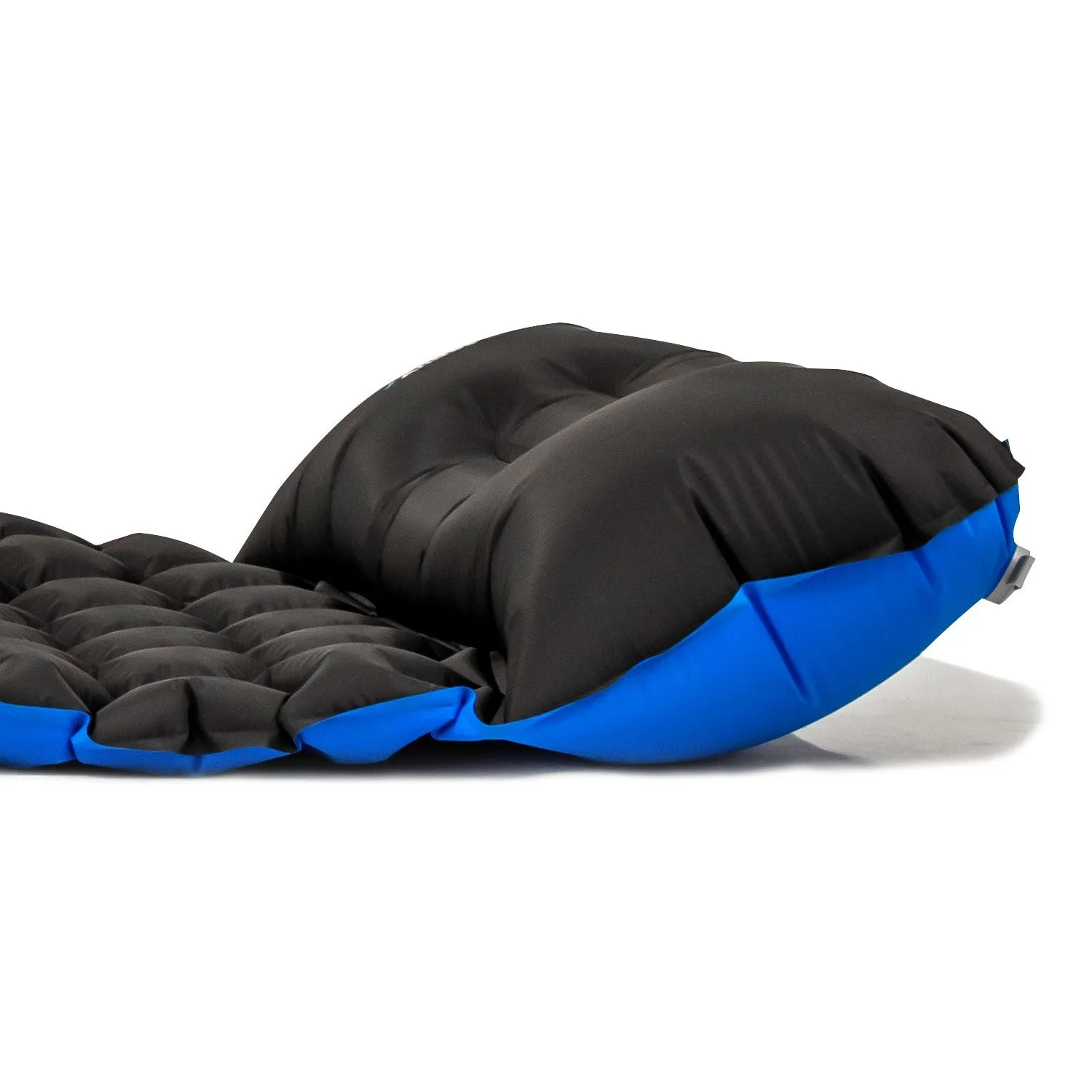 Andes Inflatable Lightweight Camping Hiking Travel Mat with Pillow Black/Blue