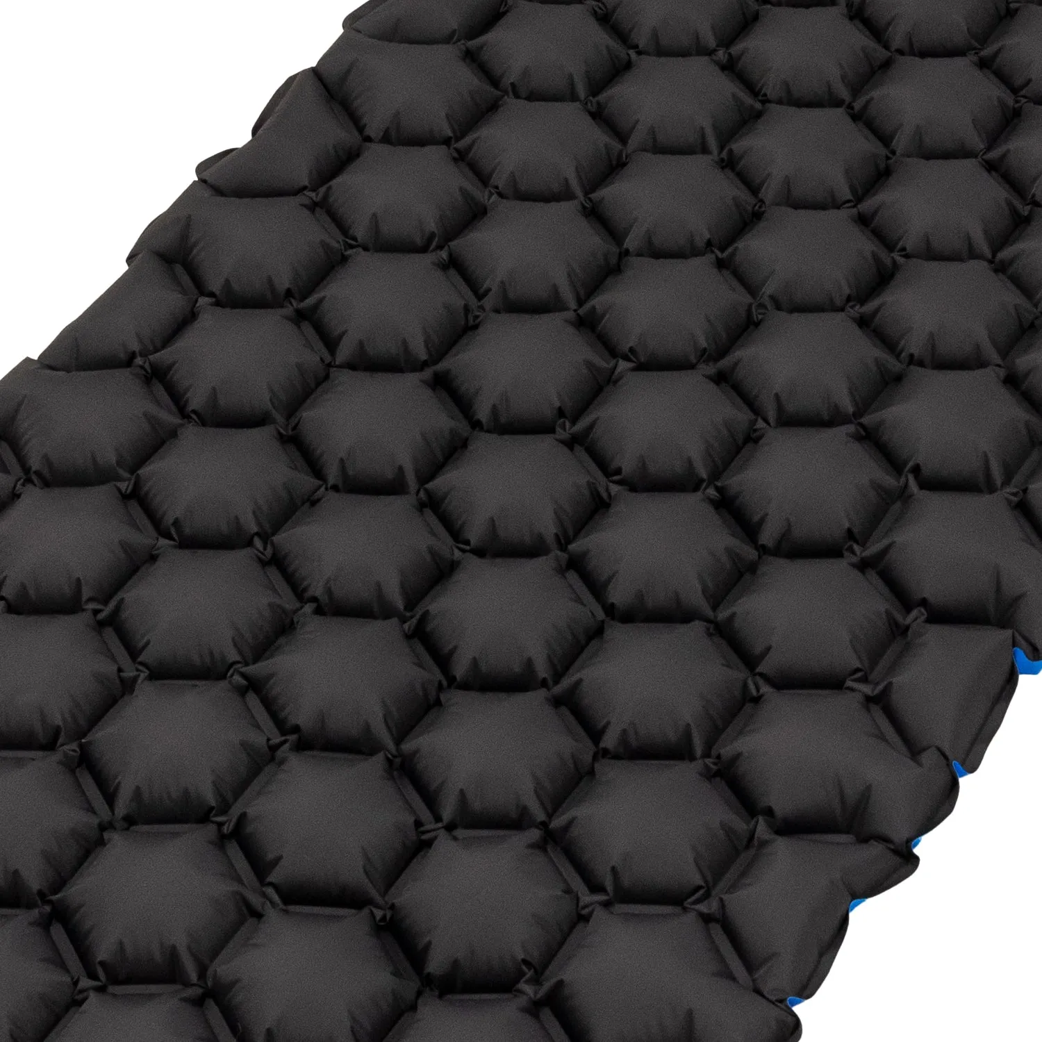 Andes Inflatable Lightweight Camping Hiking Travel Mat with Pillow Black/Blue