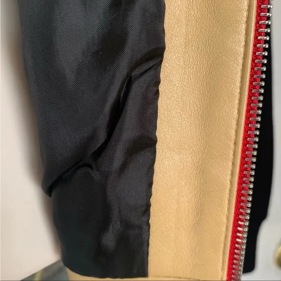 Anthropologie One Girl Who Leather &amp;Fabric Jacket - Size X-Large