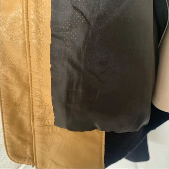 Anthropologie One Girl Who Leather &amp;Fabric Jacket - Size X-Large
