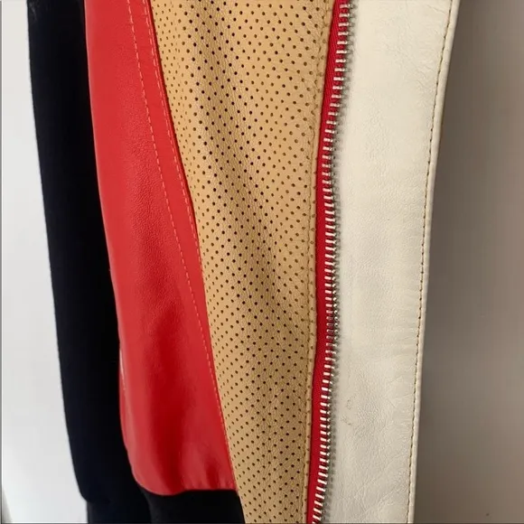 Anthropologie One Girl Who Leather &amp;Fabric Jacket - Size X-Large