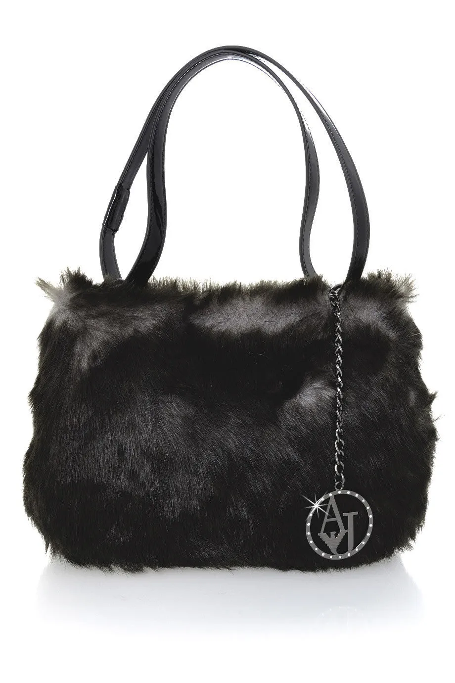 ARMANI JEANS GIUDITTA Grey Fur Bag