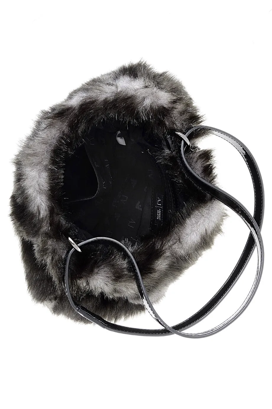 ARMANI JEANS GIUDITTA Grey Fur Bag