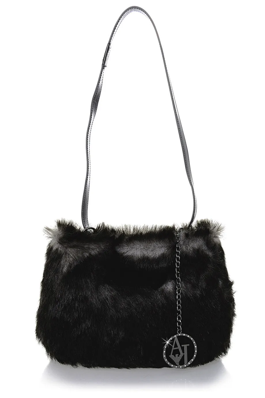 ARMANI JEANS GIUDITTA Grey Fur Bag