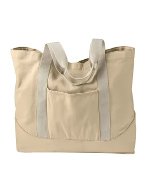 Authentic Pigment Pigment-Dyed Large Canvas Tote | Putty