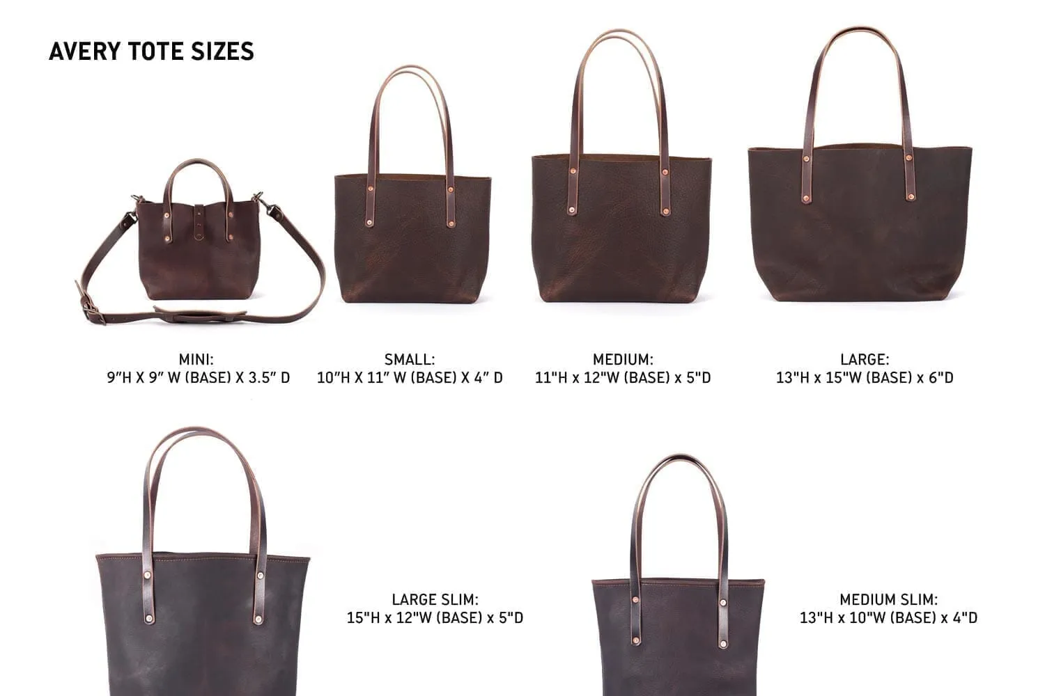 AVERY LEATHER TOTE BAG - LARGE - TAN