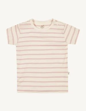 Baby Stripe T-Shirt - Rose/Chalk