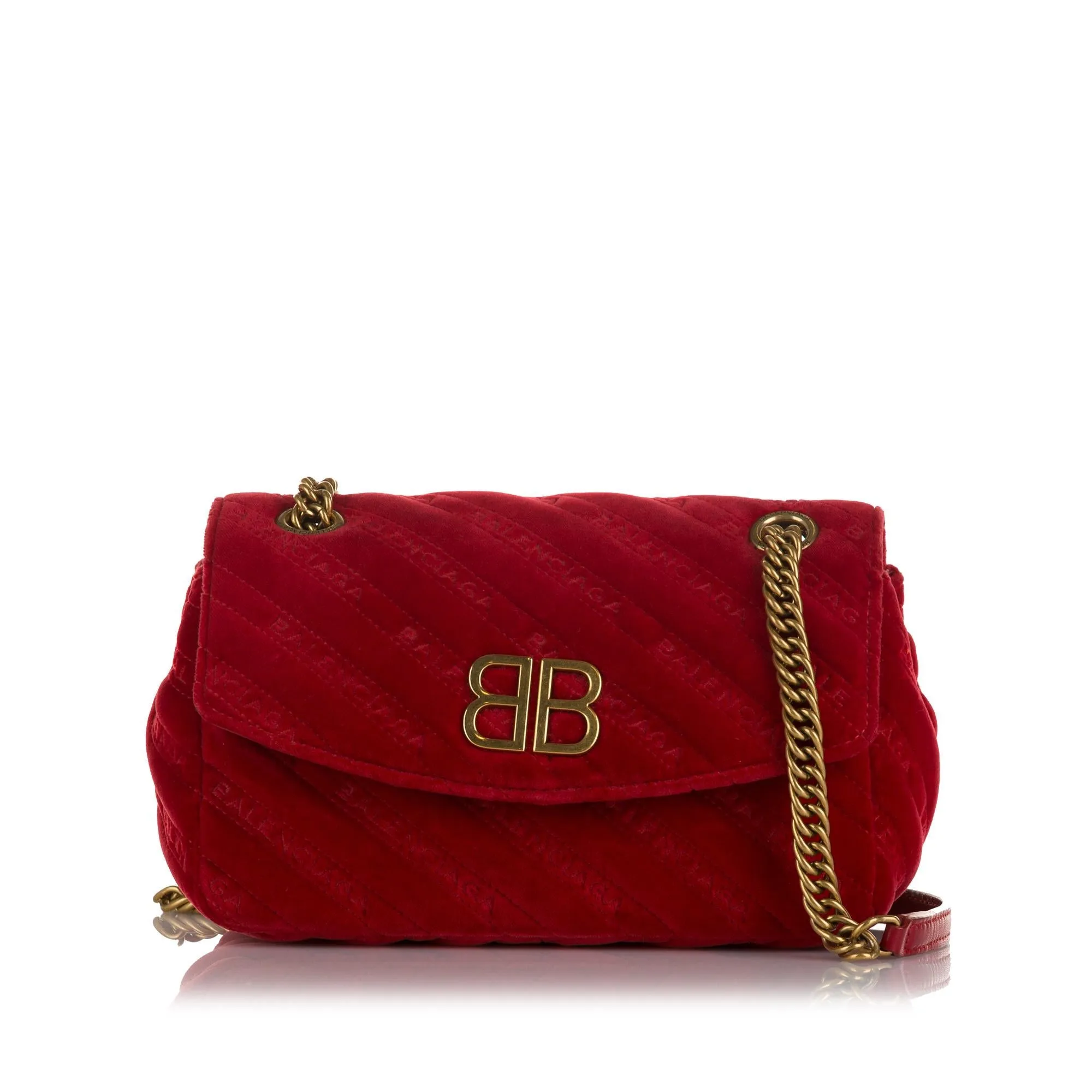 Bag S (SHG-ihHh5a) Top-Quality-Balenciaga Automation-ready Velvet BB Crossbody Quilted Dependable Round