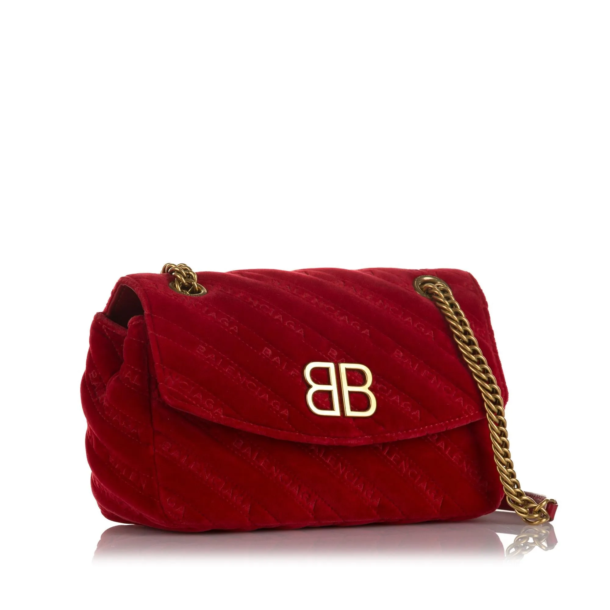 Bag S (SHG-ihHh5a) Top-Quality-Balenciaga Automation-ready Velvet BB Crossbody Quilted Dependable Round