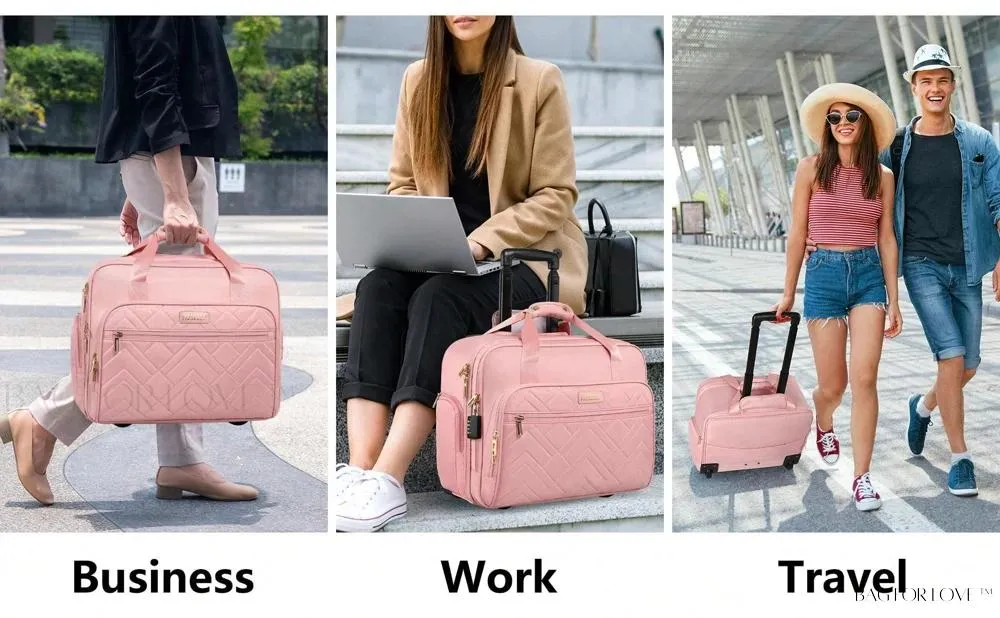 BagForLove - Waterproof Rolling Computer Bag for Business Professionals