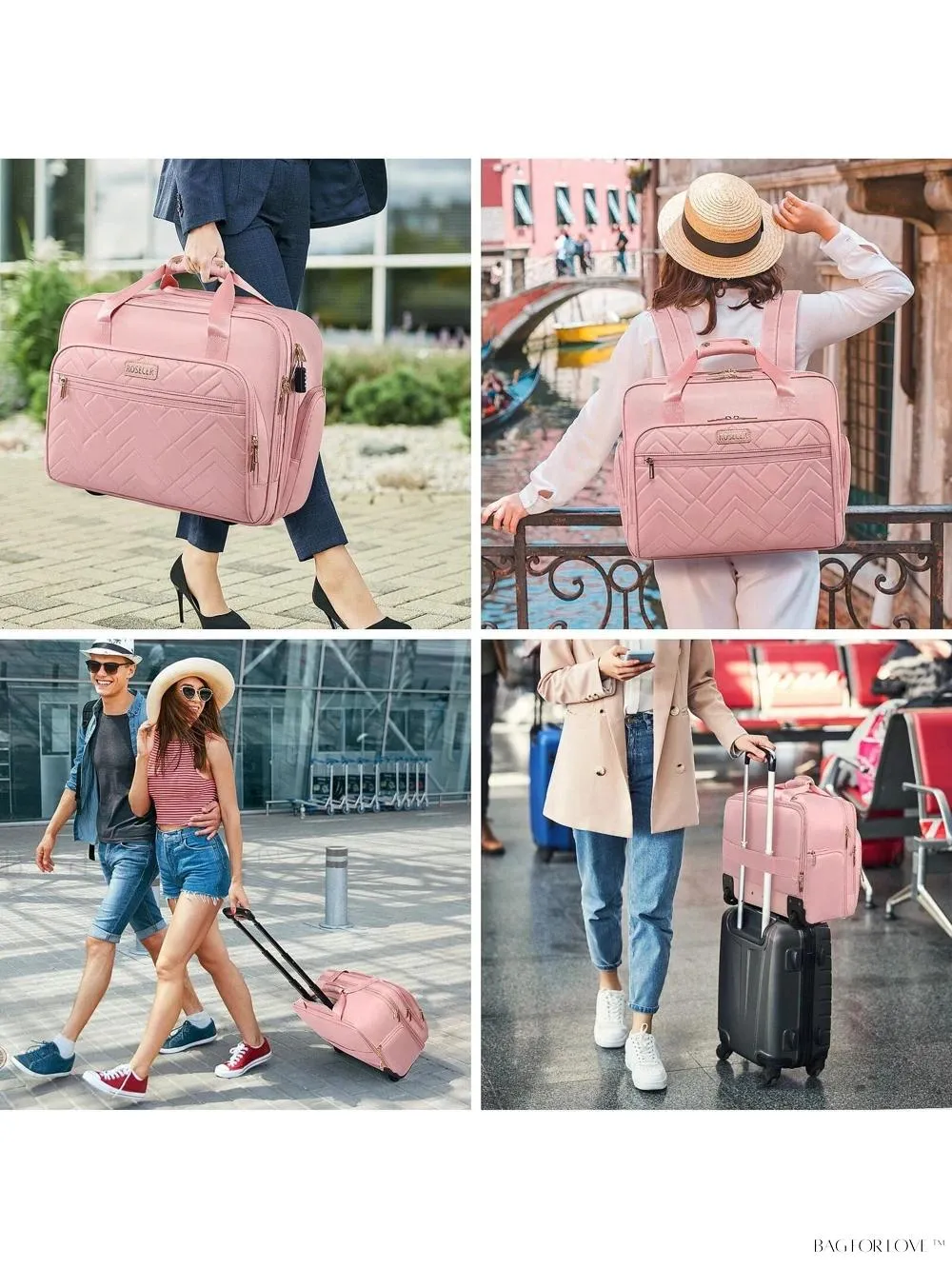 BagForLove - Waterproof Rolling Computer Bag for Business Professionals
