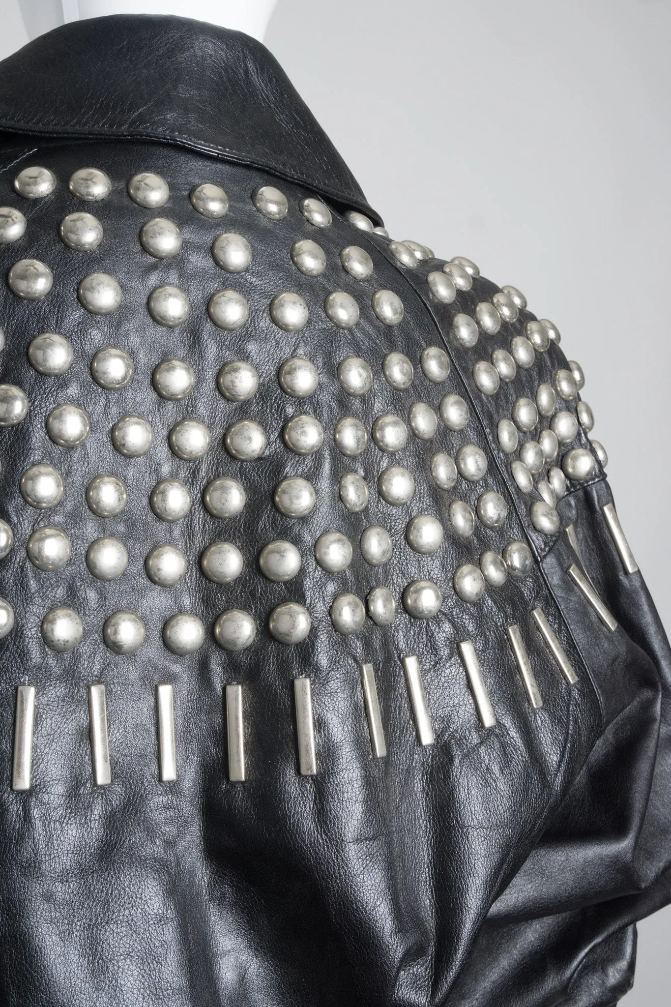 Ball & Bar Stud Leather Jacket