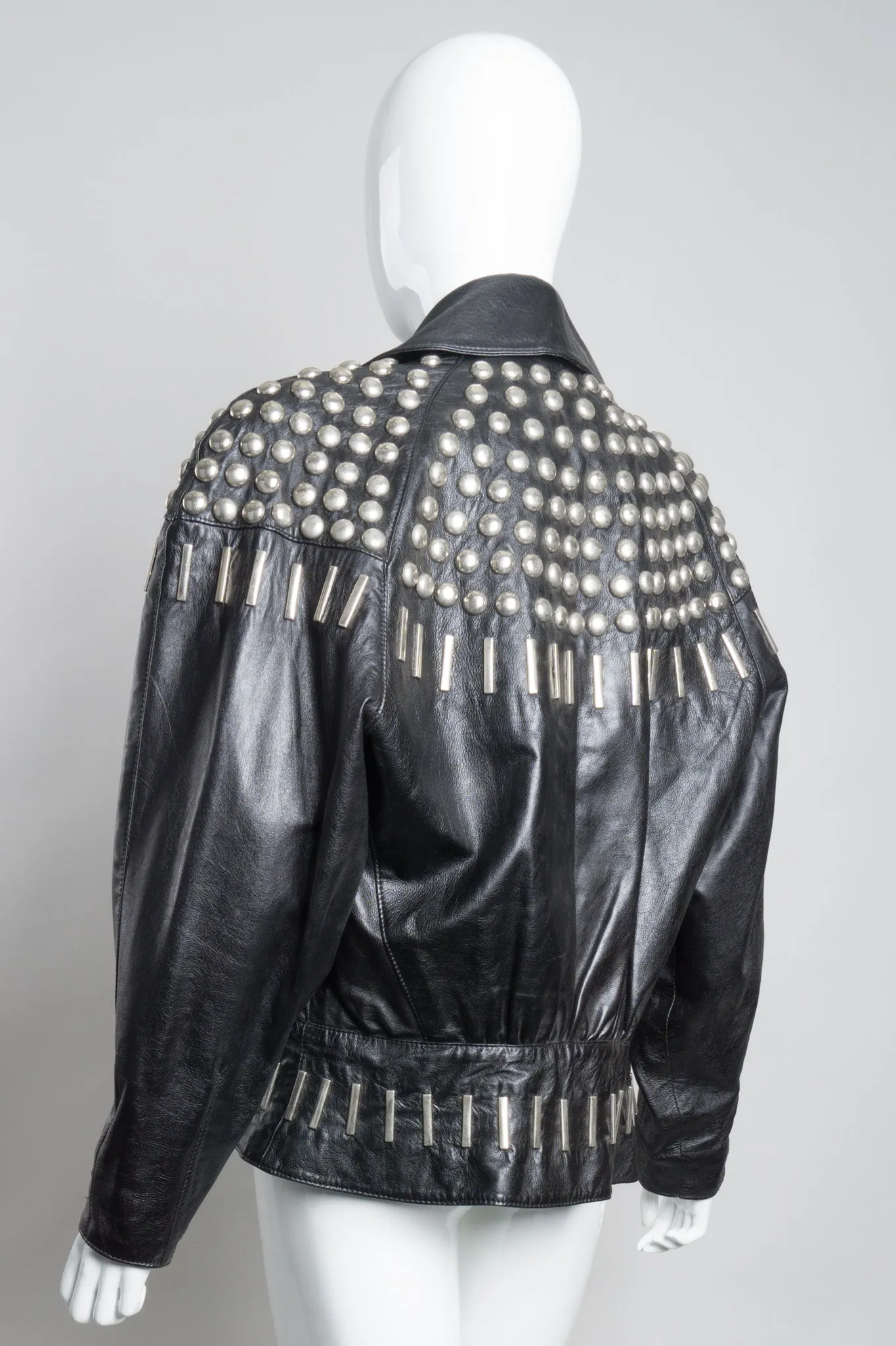 Ball & Bar Stud Leather Jacket