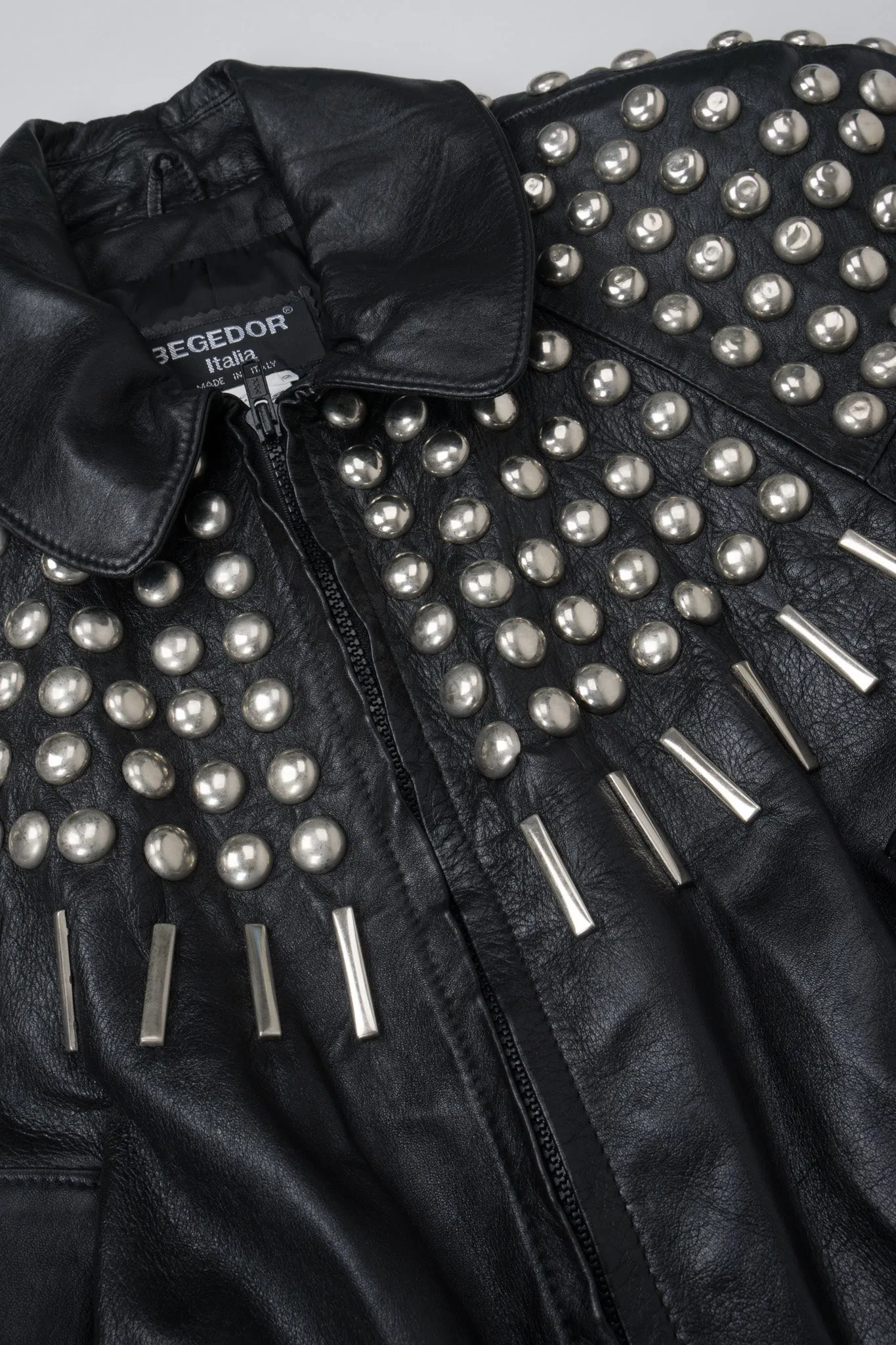 Ball & Bar Stud Leather Jacket