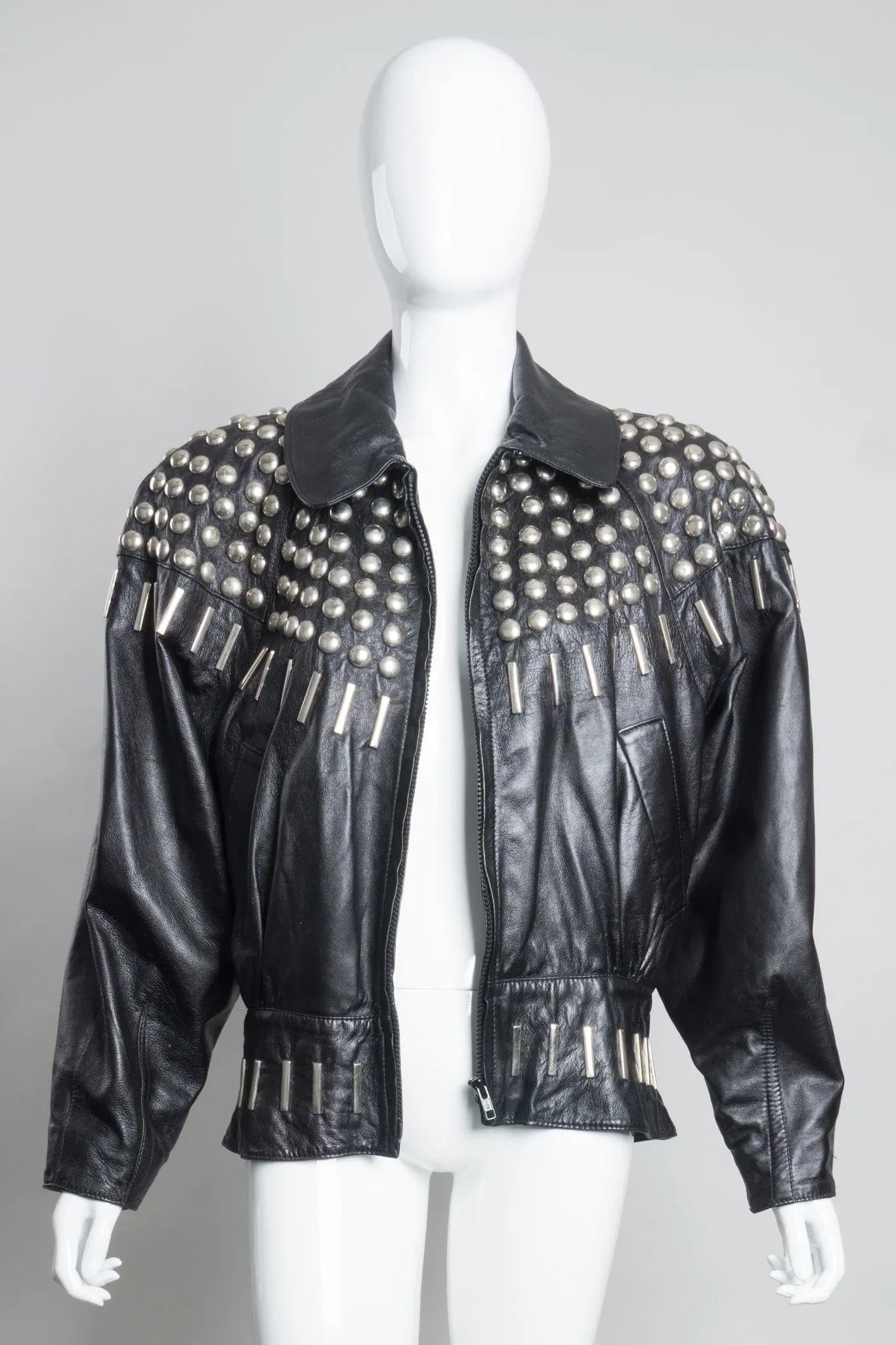 Ball & Bar Stud Leather Jacket