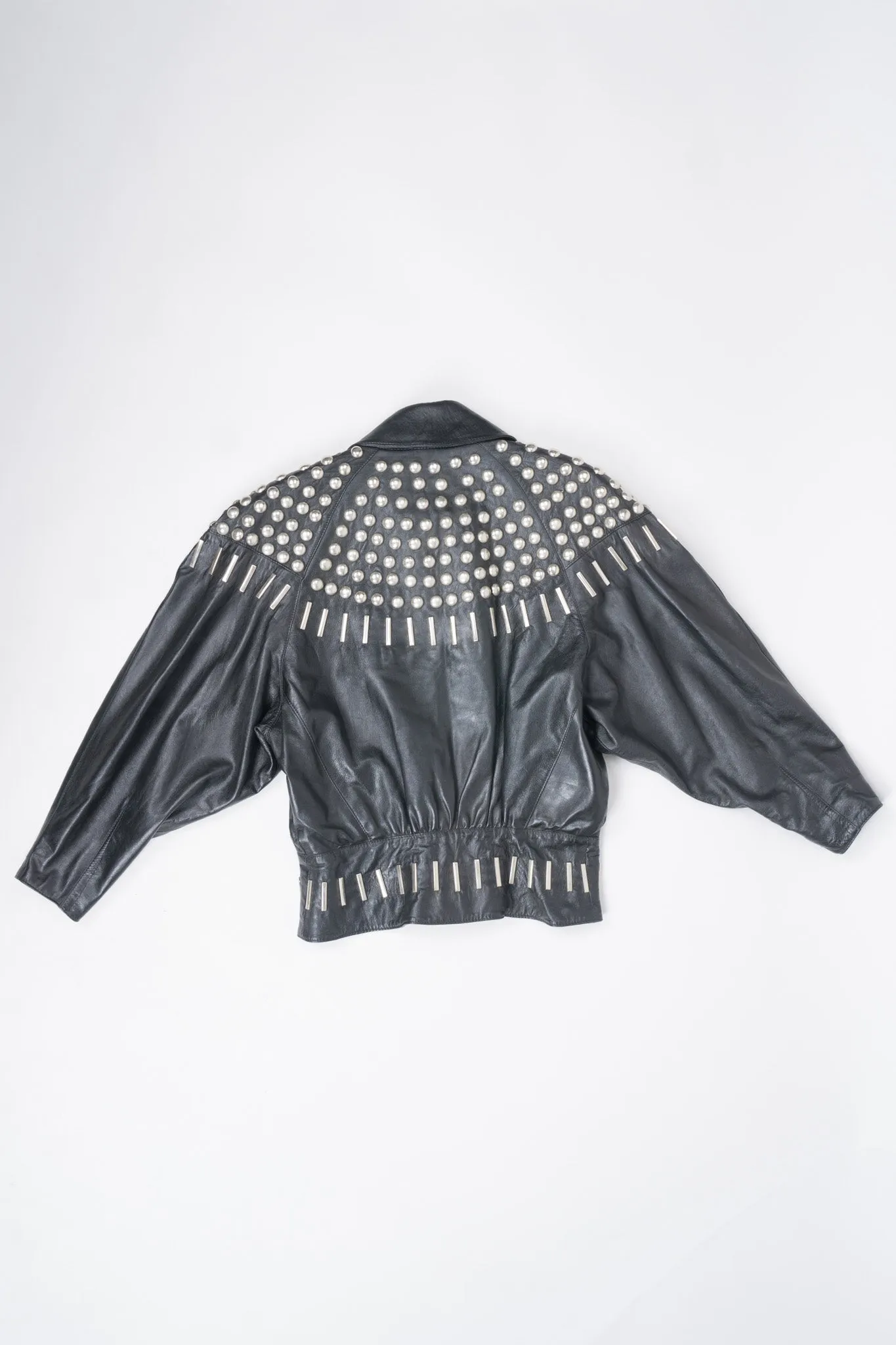 Ball & Bar Stud Leather Jacket