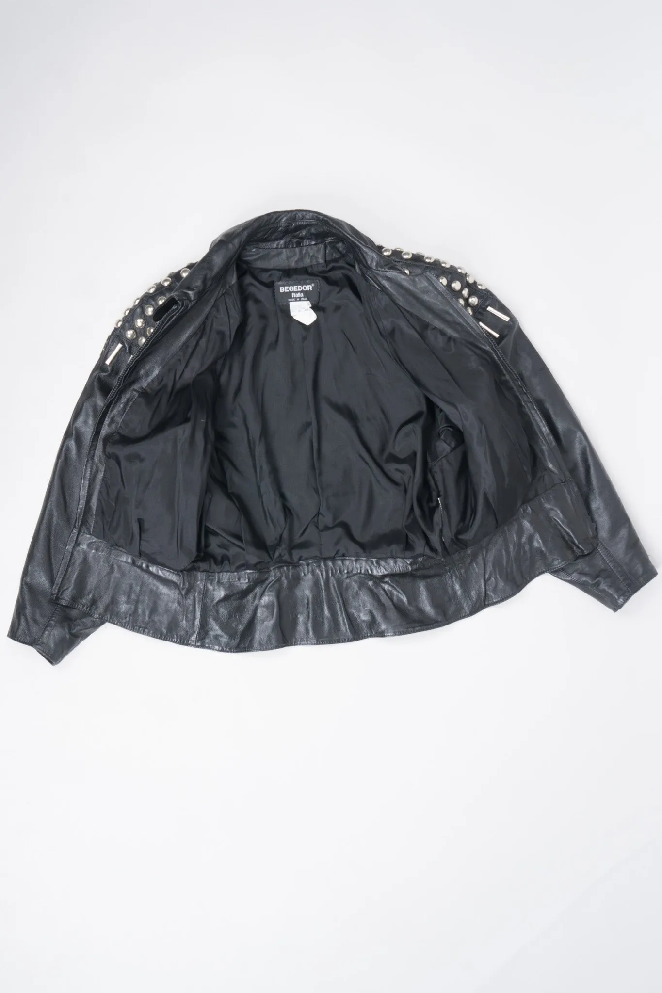 Ball & Bar Stud Leather Jacket