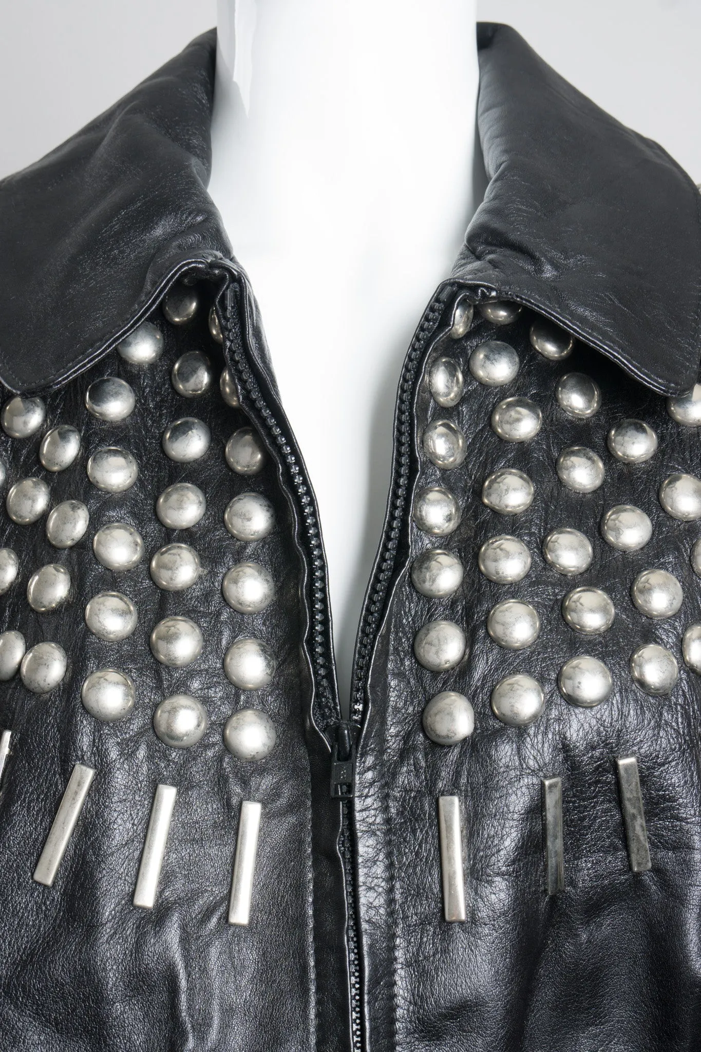 Ball & Bar Stud Leather Jacket