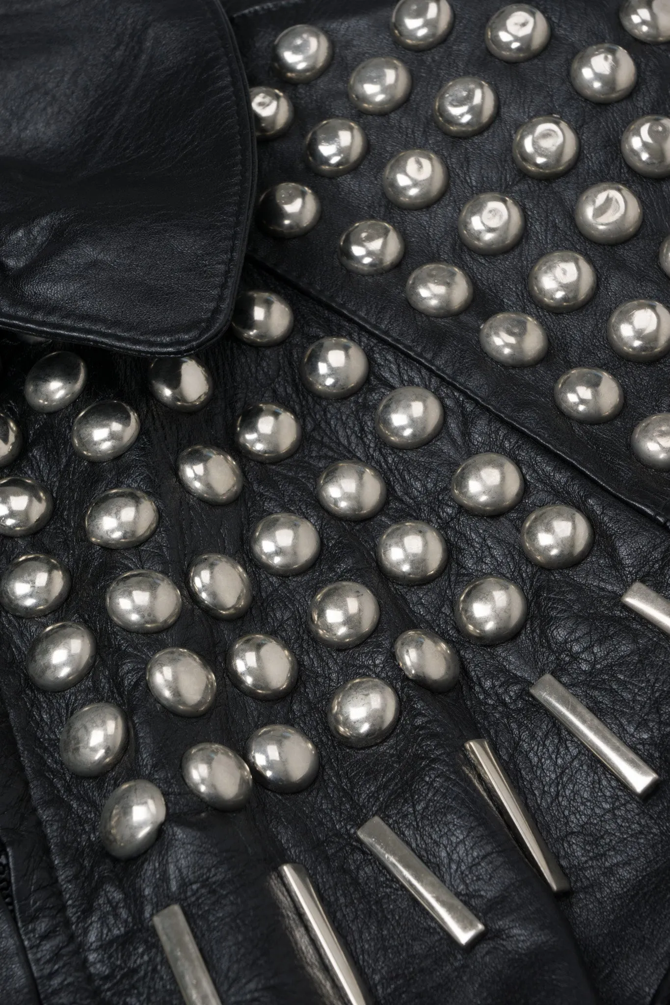 Ball & Bar Stud Leather Jacket