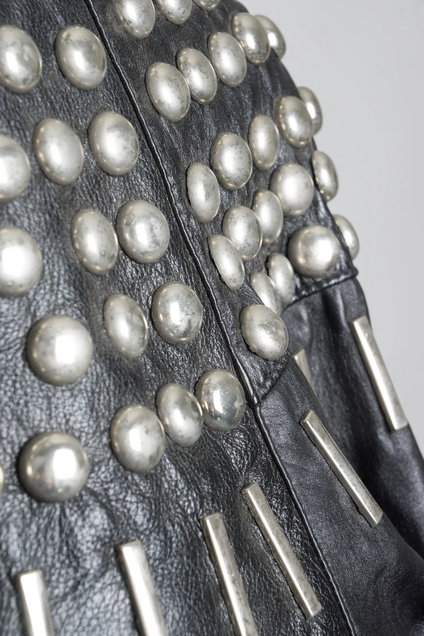 Ball & Bar Stud Leather Jacket