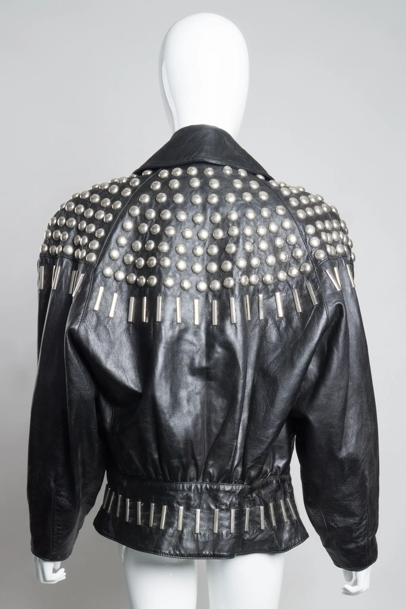 Ball & Bar Stud Leather Jacket